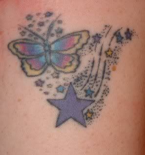 Coloured Star Tattoos