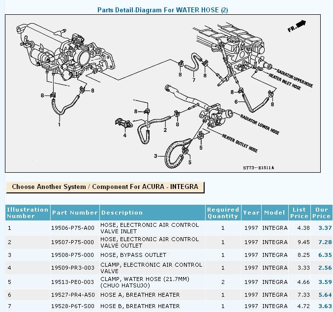 Identifying 13 coolant hoses ?! | Team Integra Forums