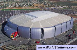 University Of Phoenix Stadium, home of Arizona Cardinals and Super Bowl XLIX venue