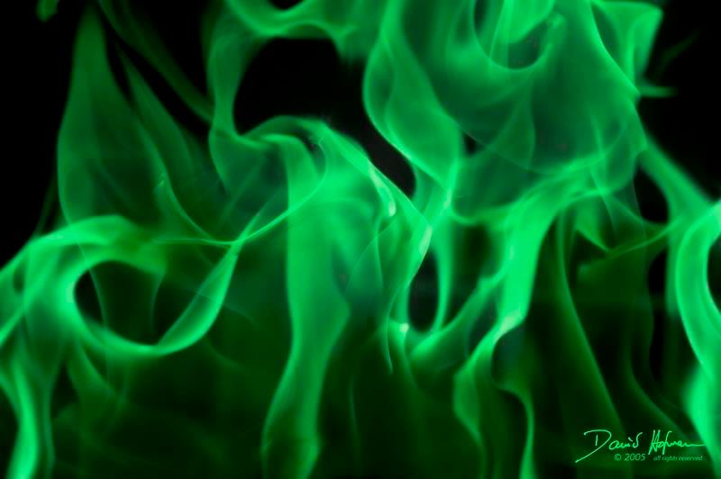 green flames Image