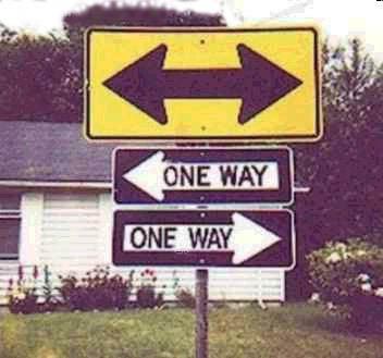 Two One Way Signs
