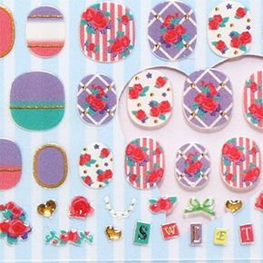 Flower nail stickers