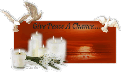 GivePeaceAChanceCandlesDoves Pictures, Images and Photos