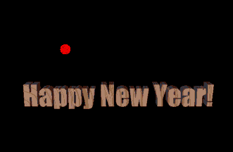 happy new year greetings with the ball falling photo: HappyNewYearFireworksPompoms HappyNewYearFireworksPompoms.gif