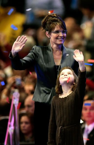 Sarah Palin with her daughter, Piper