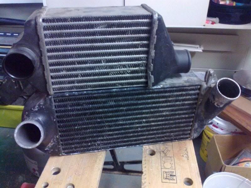 The Uno Turbo intercooler is sitting on top of the Croma Turbo one