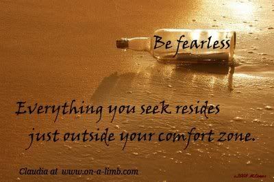 Everything you seek resides just outside your comfort zone