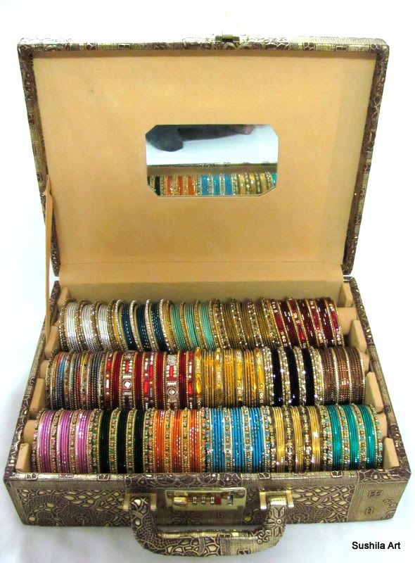 Indian-Metal-Sari-Bangles-Bracelet-jewelry-Storage-Box