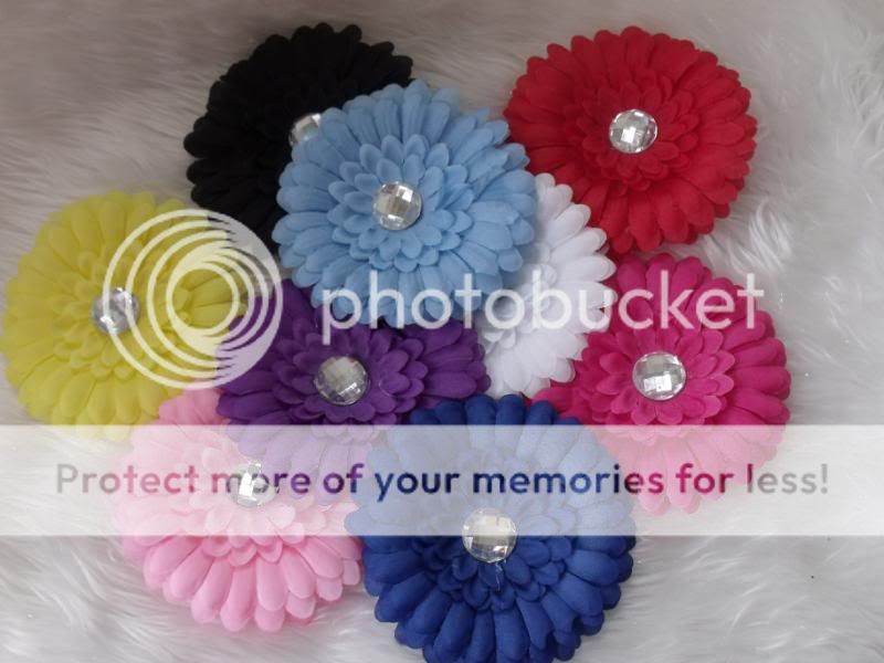 10cm Gerbera Flower Hat Hair Beanie Headband Clip NEW  