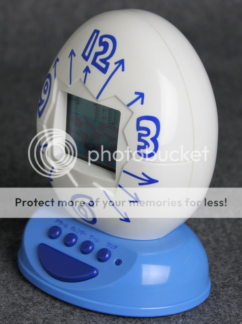 Mezamatch Japanese Tamagotchi Alarm Clock White 1997 MINT  