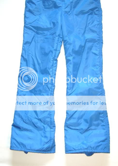 Vintage 1970's Ski bibs Pants Snow winter Suit large leg Blue Vtg 70s Women S