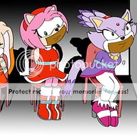 Amy Rose, Cream the Rabbit and Blaze the Cat Tied up and Tape Gagged.