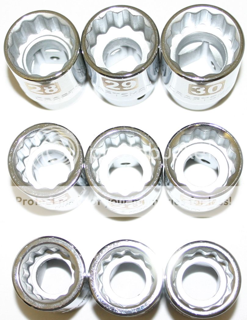   sockets. Set contains 22mm, 23mm, 24mm, 25mm, 26mm, 27mm, 28mm, 29mm