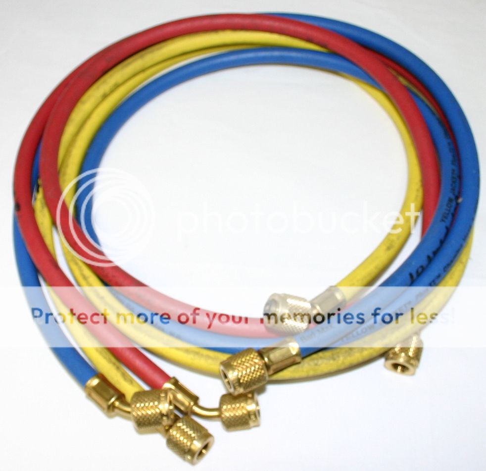 Yellow Jacket 49805 Manifold Gauge and Hose Set is used in good 