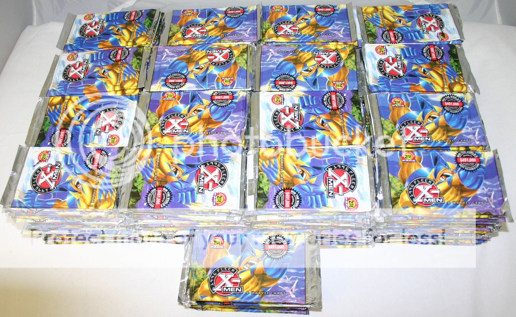 1996 Fleer X Men (6 Cards) Trading Pack Never Opened 495 Packs 85641 1 