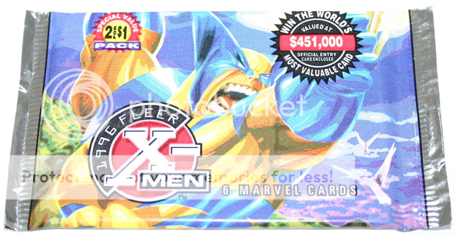 1996 Fleer X Men (6 Cards) Trading Pack Never Opened 495 Packs 85641 1 
