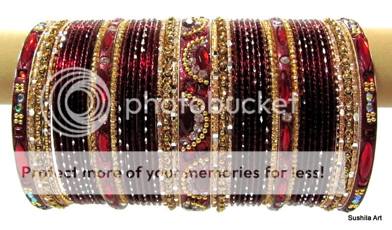 Indian Ethnic Bridal Bangles Set of 90 Metal Bracelet  