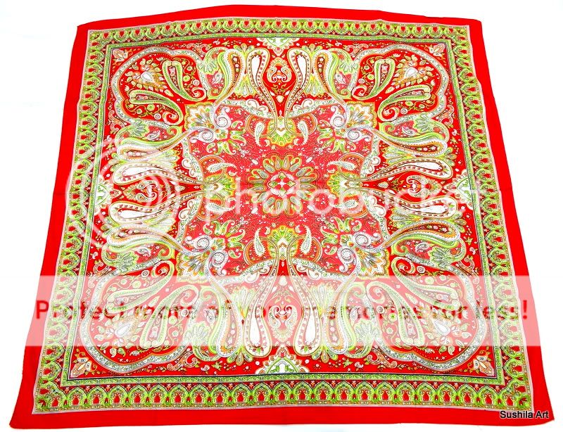   Printed Square Stole Scarf Scarves wrap Bollywood Fashion Wear  